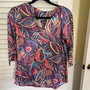 Tribut multicolor top. NWOT size small